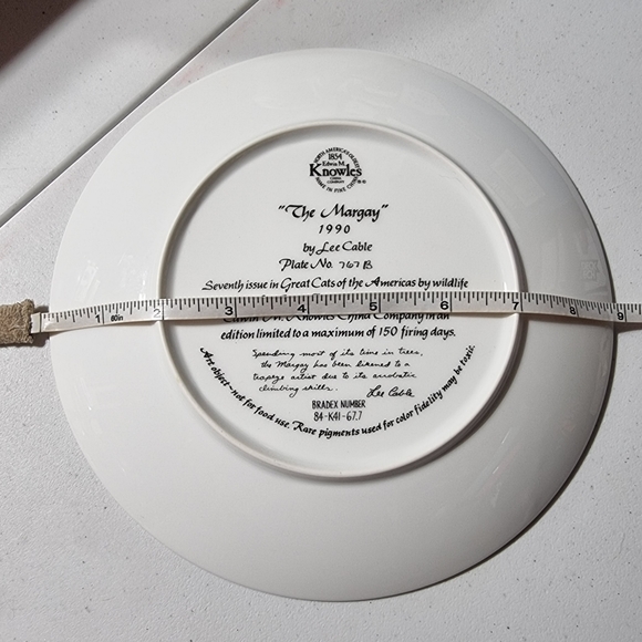 Great Cats Of The Americas "The Margay" Plate, 1990 - Picture 3 of 4